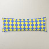 Coussins Longs Motif diamant jaune bleu Checker (Dos)