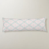 Coussins Longs Motif diamant pastel vert et rose (Dos)