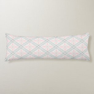 Coussins Longs Motif diamant pastel vert et rose