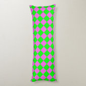 Coussins Longs Motif diamant Pink Green Checker (Dos (Vertical))