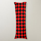 Coussins Longs Motif diamant Red Black Checker (Devant (Vertical))