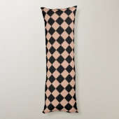 Coussins Longs Motif diamant rose noir Checker (Dos (Vertical))
