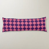 Coussins Longs Motif diamant rose pourpre Checker (Dos)