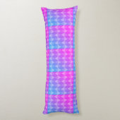 Coussins Longs Motif diamant rose, violet, bleu (Dos (Vertical))