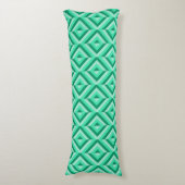 Coussins Longs Motif Diamant vert à trois tons (Devant (Vertical))