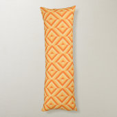 Coussins Longs Motif Diamond Orange Trois Tons (Dos (Vertical))