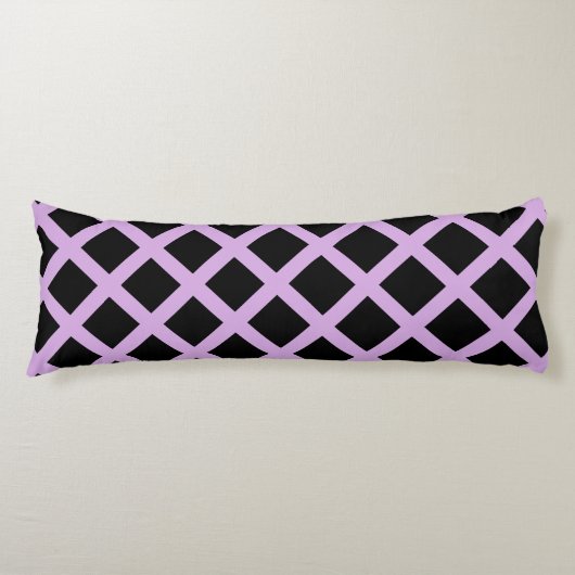 Coussins Longs Motif Diamond Stripes de Lavender violet (Devant)