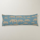 Coussins Longs Motif d'illustration Rhinoceros Rhino (Dos)