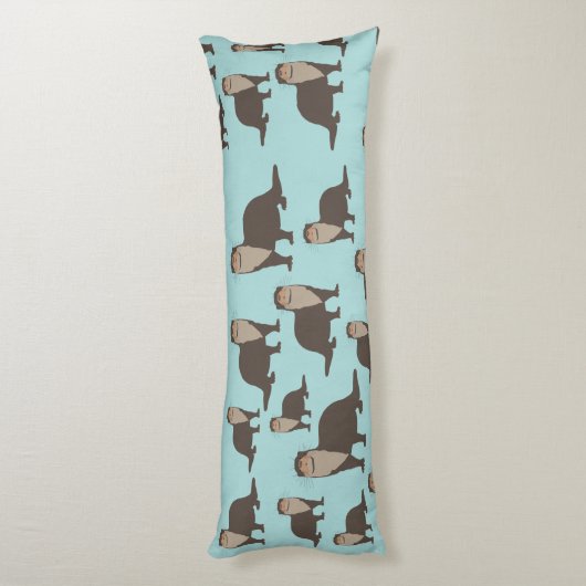 Coussins Longs Motif d'illustrations de mignon Otter (Dos (Vertical))