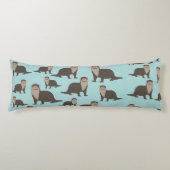 Coussins Longs Motif d'illustrations de mignon Otter (Devant)