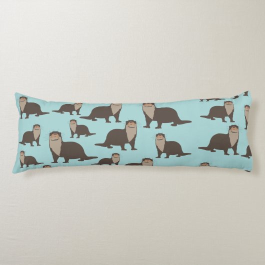 Coussins Longs Motif d'illustrations de mignon Otter (Devant)