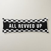 Coussins Longs Motif d'indicateur de À damiers en noir et blanc p (Dos)