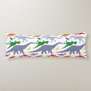 Coussins Longs Motif Dinosaure coloré (Lumière)