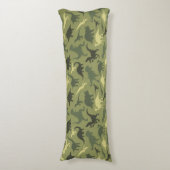 Coussins Longs Motif Dinosaure, Silhouette Dinosaure, Dino Vert (Devant (Vertical))