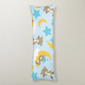 Coussins Longs Motif D'Ours, Mignonnes Ours, Nounours, Étoiles (Dos (Vertical))