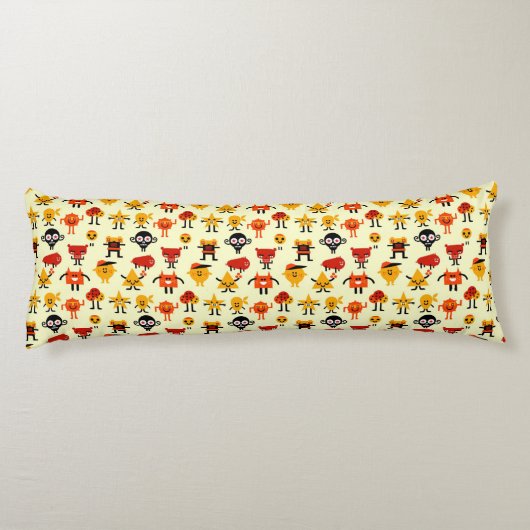 Coussins Longs Motif drôle de monstres (Dos)