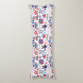Coussins Longs motif du 4 juillet 01x4 (Devant (Vertical))