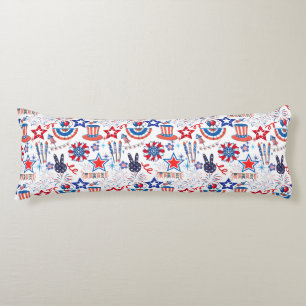 Coussins Longs motif du 4 juillet 01x4
