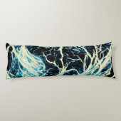 Coussins Longs Motif éclair orage bleu (Dos)