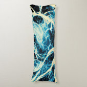 Coussins Longs Motif éclair orage bleu (Devant (Vertical))