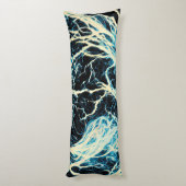 Coussins Longs Motif éclair orage bleu (Dos (Vertical))