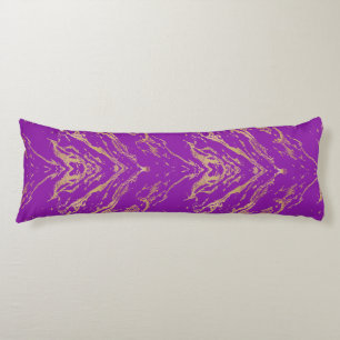 Coussins Longs Motif élégant et stylé en marbre doré
