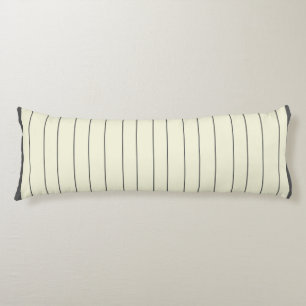 Coussins Longs Motif en bande verticale en beige noir