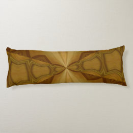 Coussins Longs Motif en bois décoratif