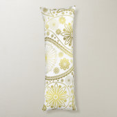 Coussins Longs Motif en cachemire d'or (Dos (Vertical))