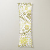 Coussins Longs Motif en cachemire d'or (devant Vertical)
