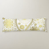 Coussins Longs Motif en cachemire d'or (Dos)