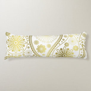 Coussins Longs Motif en cachemire d'or