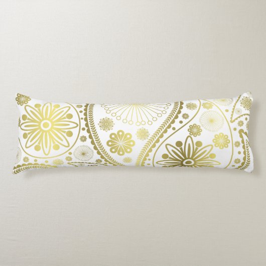 Coussins Longs Motif en cachemire d'or (Devant)