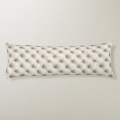 Coussins Longs Motif en cuir blanc (Dos)