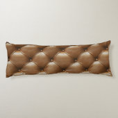 Coussins Longs Motif en cuir Brown (Dos)