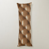 Coussins Longs Motif en cuir Brown (Dos (Vertical))