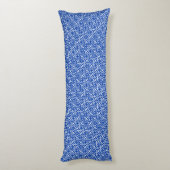 Coussins Longs Motif en tuiles égyptiennes, blanc et bleu cobalt (Dos (Vertical))