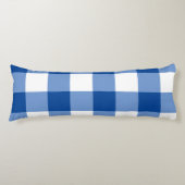 Coussins Longs Motif en vichy bleu (Devant)