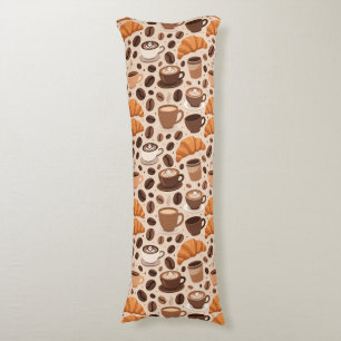 Coussins Longs Motif esthétique de café moderne