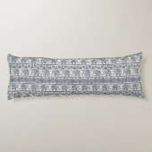 Coussins Longs Motif ethnique bleu d'éléphant (Dos)