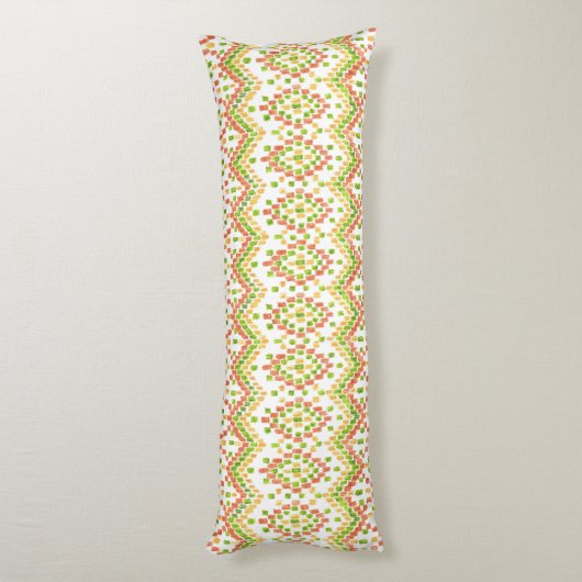 Coussins Longs Motif ethnique branché d'Ikat en blanc pour Custom (Dos (Vertical))