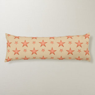 Coussins Longs Motif étoilé en terre cuite orange