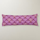 Coussins Longs Motif éventail Art déco - orchidée et violet (Dos)