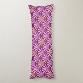 Coussins Longs Motif éventail Art déco - orchidée et violet (Dos (Vertical))