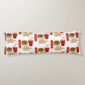 Coussins Longs Motif Fast Food Burger Fries (Dos)