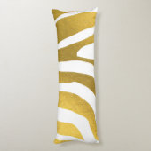 Coussins Longs Motif Faux Gold Zebra Print Stripes (Dos (Vertical))