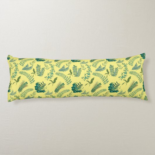 Coussins Longs Motif feuille 10.bw LYellow BG (Dos)