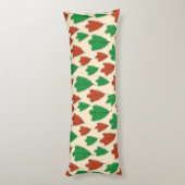 Coussins Longs Motif Feuille contemporain de chêne rouge et vert (Dos (Vertical))