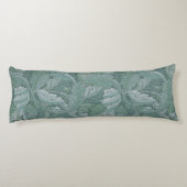 Coussins Longs Motif feuille d'acanthe bleu sarcelle de William M (Dos)