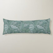 Coussins Longs Motif feuille d'acanthe bleu sarcelle de William M (Devant)